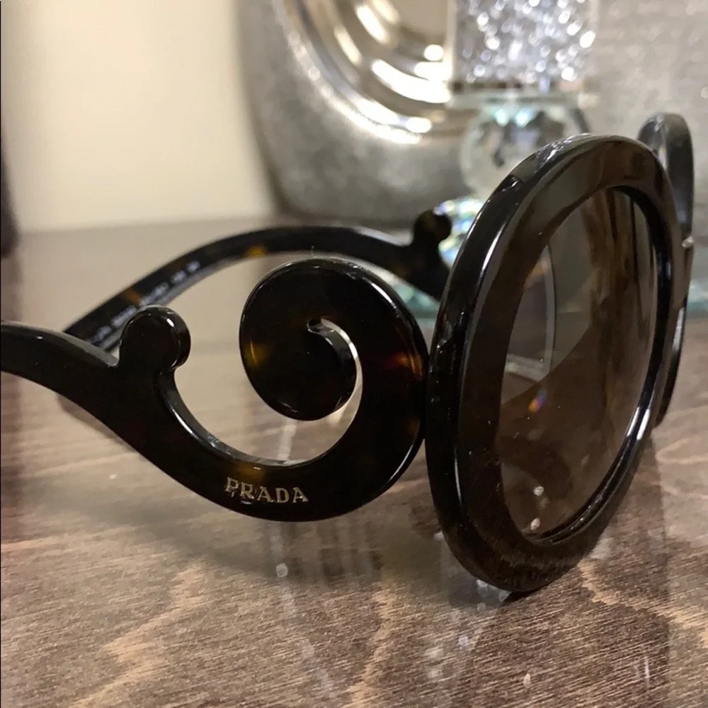 PRADA Baroque Sunglasses SPR 27N Brown - Picture 2 of 16